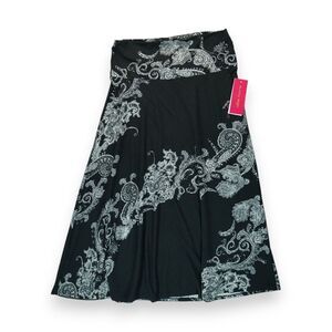 NWT Sunny Leigh Maxi Skirt Floral Pattern Size XL Made in USA‎ MSRP $69
